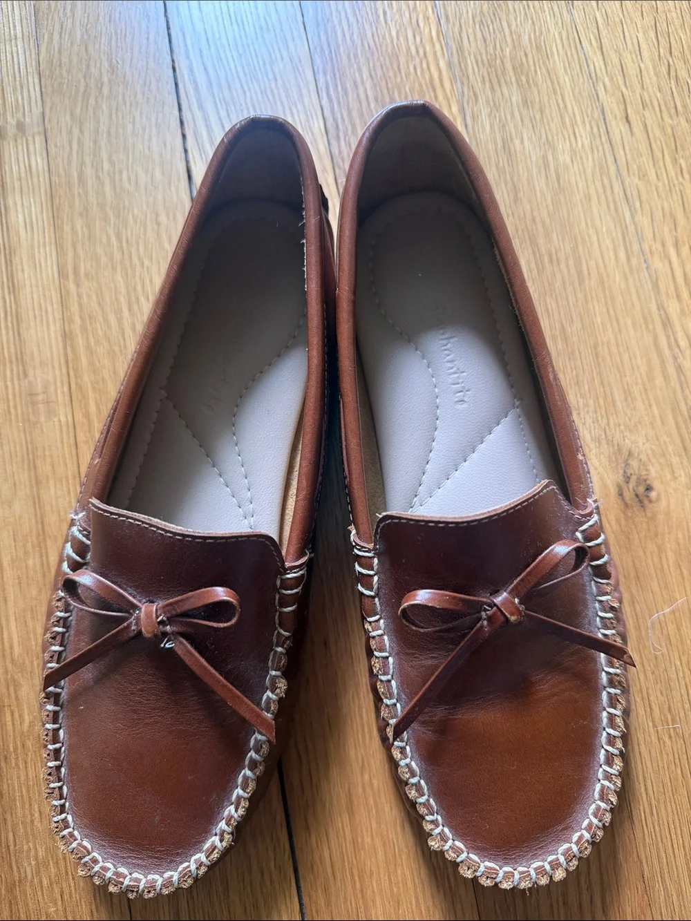 Elephantito Brown Leather Moccasin Loafers for Kids